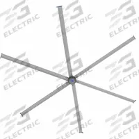 MRCOOL Ceiling Fan: 24 ft Blade Dia, 220 to 240V AC, 2 hp Motor HP, Ceiling Mount, Oscillating (MPN MCFAN24XBGR). Key specifications — Brand: MRCOOL; Voltage: 220 to 240V AC; Number of Speeds: 10; Fan Mounting Location: Ceiling; Oscillation: Oscillating; Mounting Type: Bracket; Phase: Single.