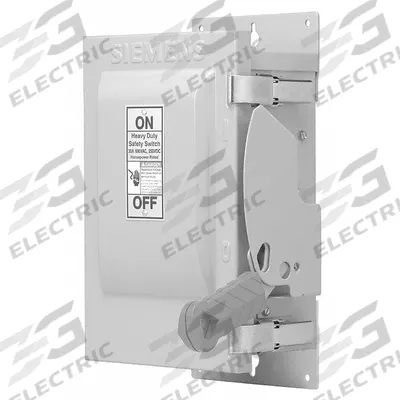 Siemens Safety Switch: Non-Fusible, 30 A, Three Phase, 600V AC, Galvanized Steel - Non-Fusible Safety Switches