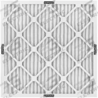 GRAINGER Pleated Air Filter: 24 in x 24 in x 1 in, MERV 8, High Strength (MPN 495J20). Key specifications — Media Material: Synthetic; Brand: GRAINGER; Frame or Header Material: Beverage Board.