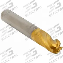 APPROVED VENDOR Ball End Mill: Carbide, TiN Coated, 4 Flute, 15/64" Mill Dia, 7/16" LOC, 2" OAL (MPN 220-011075)