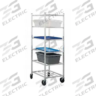 NEW AGE Universal Cart: 6 Shelves, 67 in Overall Ht, 27 in Overall Lg - Open Aluminum Carts