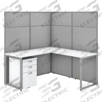 BUSH BUSINESS FURNITURE Modular Cubicle Workstation: 66 in Overall Ht, 60 in Overall Wd, White (MPN EODH36SWH-03K). Key specifications — Brand: BUSH BUSINESS FURNITURE; Office Cubicle Color: White.