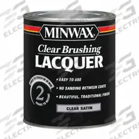 MINWAX Finish: Lacquer, Interior, Oil, 32 fl oz Container Size, Wood, Satin, Clear, Clear (MPN 155100000). Key specifications — Brand: MINWAX; Transparency: Clear; Use Location: Interior; Sheen: Satin; Color: Clear.