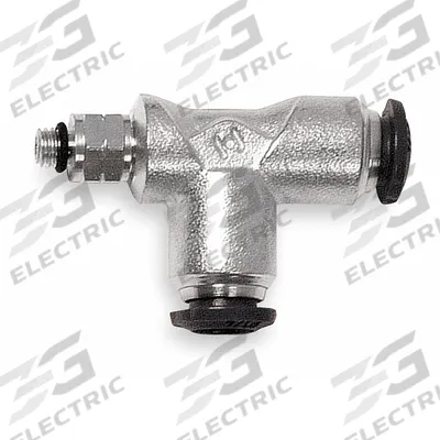 AIGNEP USA Push-Fit Tee Fitting: 5 mm OD x 6 mm OD Size, Nickel, 1 5/8 in Overall Lg - Nickel-Plated Brass Tube Fittings