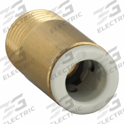 SMC Push-Fit Adapter Fitting: 6 mm OD x 1/8 in Pipe Size, Push-to-Connect x BSPT - Polybutylene & Brass Tube Fittings