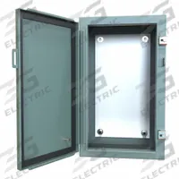 HAMMOND Electrical Enclosure: Steel, 20 in x 12 in x 8 in, NEMA 12/13, w/Panel, Solid Cover, Hinged (MPN 1418CA8). Key specifications — Brand: HAMMOND; Closure Method: Clamps; Knockouts: Not Included.