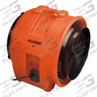 ALLEGRO Confined Space Blower: 12 V DC, 16 in Duct Dia, 1/2 hp Horsepower, Orange, Blower Only (MPN 9539-16DC). Key specifications — Brand: ALLEGRO; Includes: Blower Only; Operating Voltage: 12 V DC with Vehicle Battery Hookups.
