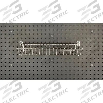 CAMBRO Small Shelf/Lid Holder: 3 in Ht, 8 1/8 in Dp, 14 3/4 in Lg, Silver - Pegboard Accessories