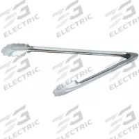 VOLLRATH Uncoated Scalloped Tongs: Stainless Steel Blade, 7 in Overall Lg, 24 ga Gauge, Silver (MPN 47007). Key specifications — Color: Silver; Brand: VOLLRATH; Coated Handle: No; NSF Certified: No.