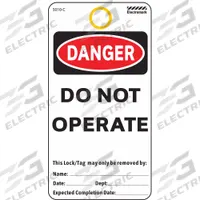 ELECTROMARK Danger Tag: Danger, Do Not Operate, Write-On Surface, English, Danger, Tag (MPN Y604102)