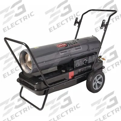 DYNA-GLO Portable Oil and Kerosene Torpedo Heater: Wheeled Mounted - Direct-Fired Portable Oil & Kerosene Torpedo Heaters