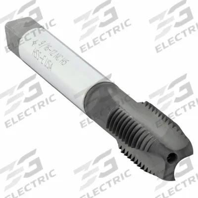 CLEVELAND Spiral Point Tap: 9/16"-12 UNC, 2B, 3 Flute, Plug Chamfer - Spiral-Point Taps for Steel & Stainless Steel