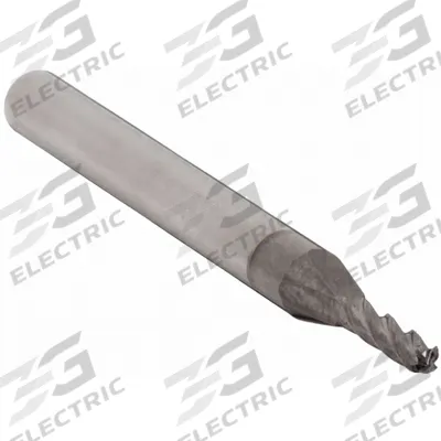 APPROVED VENDOR Ball End Mill: Carbide, TiCN Coated, 4 Flute, 1.5 mm Mill Dia, 4.5 mm LOC - General Purpose Carbide Ball End Mills
