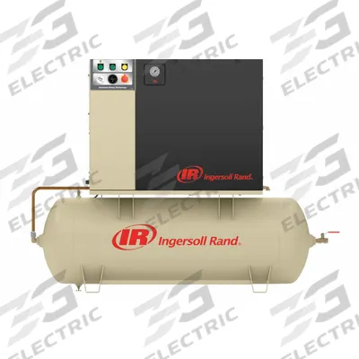 INGERSOLL RAND Rotary Screw Air Compressor: Horizontal, 15 hp, 47.3 cfm, 120 gal Tank - Horizontal Rotary Screw Air Compressors