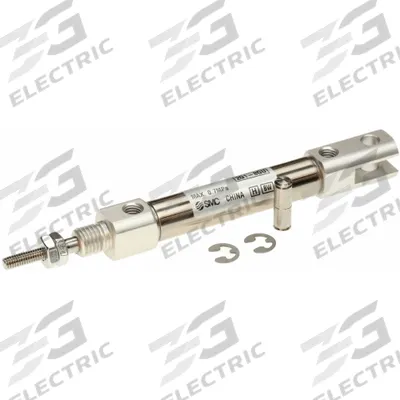 SMC Round Body Cylinder: 5/8 in Bore, 1 in Stroke, Non-Repairable, Stainless Steel - Double End Mount Cylinders