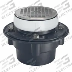ZURN Floor Drain: 8 1/4 in Overall Dia, 4 in Nominal Pipe Size, Solvent Weld, PVC, Nickel Bronze (MPN EZ1-PV4). Key specifications — Color: Bronze; Connection Type: Solvent Weld; Brand: ZURN; Includes: PVC Body.