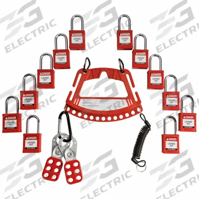 BRADY Lockout Kit: Keyed Different Padlocks, Red - Portable General Lockout Kits
