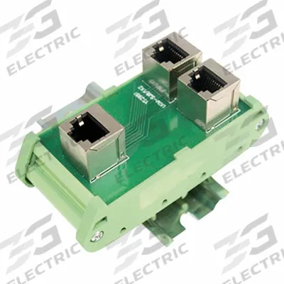 UPUN Module: RJ45 Female, RJ45 Female, 8 Pins - Rail-Mount RJ45 Connector Modules
