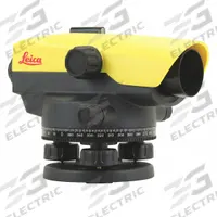LEICA NA Automatic Level: Leveling Screws/Top Mounted Vial, 20X, 35 9/16 mm Aperture, 7 ft @ 330 ft (MPN NA520). Key specifications — attr939412: ±1/2 in @ 15 ft; attr939417: 7 ft @ 330 ft; attr934739: LEICA NA; attr939423: Case.