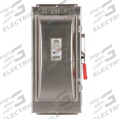 Siemens Safety Switch: Fusible, 100 A, Single Phase, 240V AC, 304 Stainless Steel - Fusible Safety Switches