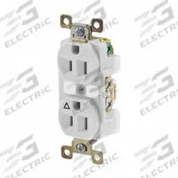 BRYANT Receptacle: Duplex, 5-15, White, 125V AC, 15 A, 2 Pole / 3 Wire (MPN BRY5262IGW)
