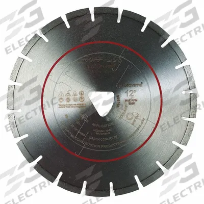 HUSQVARNA Diamond Saw Blade: Concrete/Granite, 6 in Blade Dia., Dry, For Soft Cut Saw - Multi-Material Blades