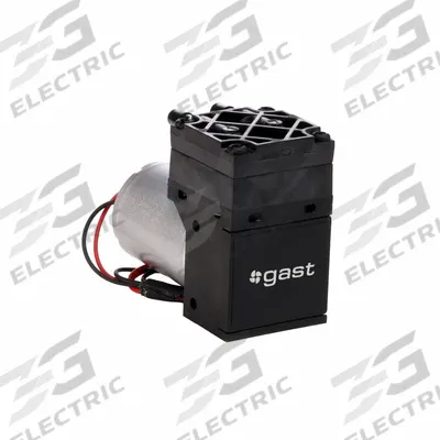 GAST Compressor/Vacuum Pump: 1/64 hp, 12V, 22 in Hg Max Vacuum - Diaphragm Combination Compressor & Vacuum Pumps