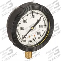 SPAN Compound Gauge with Internal Seal: 0 psi to 600 psi, LFS-210, 2 1/2 in Dial, Buna-N, Brass, 4 (MPN LFS-210-30Hg/600PSI-G-KEMX). Key specifications — Brand: SPAN; Gauge Case Liquid: Glycerin; Seal Fill Liquid: Instrument Oil; Seal Lower Housing Material: Brass; Accuracy: ±1.00%; Gauge Wetted Parts: Brass / Copper.