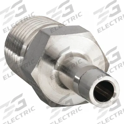 PARKER Compression Fitting Adapter: 1/4 in OD x 1/4 in Pipe Fitting Size - Double-Ferrule Stainless Steel Fittings