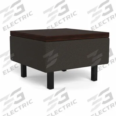 SAFCO PRODUCTS Modular Seating Table: Dark Gray, 24 in Overall Wd, 24 in Overall Dp - Modular Multifunctional Furniture