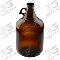 QORPAK Jug: Amber, Uncoated Bottle, Glass, 3.79 L, 165 mm, Includes Closure, 297 mm Overall Ht (MPN GLC-04890). Key specifications — attr1371258: Yes; attr1371256: Shouldered; attr1371264: QORPAK; attr1371229: Uncoated Bottle.