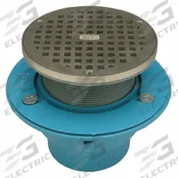 ZURN Floor Drain: 5 in Overall Dia, 4 in Nominal Pipe Size, Cast Iron, Nickel Bronze, Slotted, Round (MPN GR-FR05NI-C4N-PS-CC). Key specifications — Brand: ZURN.