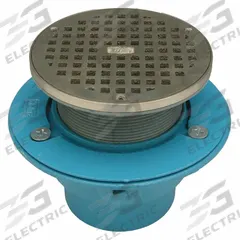 ZURN Floor Drain: 5 in Overall Dia, 4 in Nominal Pipe Size, Cast Iron, Nickel Bronze, Slotted, Round (MPN GR-FR05NI-C4N-PS-CC). Key specifications — Brand: ZURN.