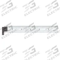 STARRETT Steel Rule: CH604R-6, 6 in, 0.05 in Thick, 1/64 in, Chrome, Black, Rigid, Satin, SAE, Rule. Key specifications — attr939978: 1/64 in; attr934745: STARRETT; attr944509: Chrome; attr939993: Decimal; attr986193: Etched.