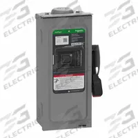 SCHNEIDER Safety Switch: Fusible, 30 A, Three Phase, 600V AC/DC, Galvanized Steel, Indoor/Outdoor (MPN VH361RB). Key specifications — Brand: SCHNEIDER.