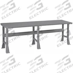 TENNSCO Workbench: Fixed Ht, Steel, 96 in x 36 in, 4,000 lb Overall Load Capacity, Gray (MPN WB-1-3696S). Key specifications — Brand: TENNSCO.