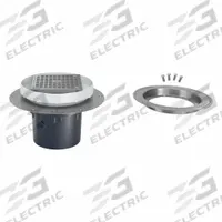 ZURN Floor Drain: 9 7/8 in Overall Dia, 5 in Grate Size, 4 in Nominal Pipe Size, Solvent Weld, PVC (MPN EZ2-PV4-ST-CC). Key specifications — Color: Bronze; Connection Type: Solvent Weld; Brand: ZURN; Includes: Stainless Steel Clamp Collar.