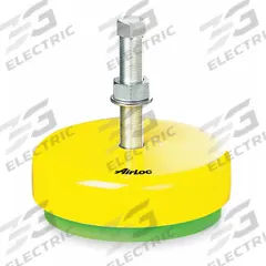 AIRLOC Male-End Leveling Mount: Fixed Stud, M27x2 Thread Size, 260 mm, 8,000 daN Capacity (MPN 1.15253.68). Key specifications — Finish: Yellow Zinc-Plated; Base Shape: Round; Load Capacity: 8,000 daN.