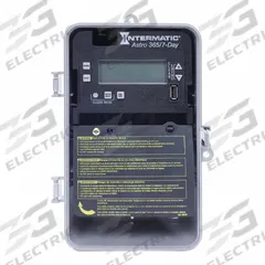 INTERMATIC Electronic Timer: 7 day, Astronomic, 120-277V AC, SPDT, Digital (MPN ET2815CP). Key specifications — Body Material: Plastic; Indoor/Outdoor Usage: Outdoor; Astronomic Functionality: Astronomic; Mounting Style: Surface; Brand: INTERMATIC.