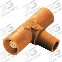 Paralleling Tee: Male-Male-Female, Orange, 600V AC/600V DC, 400 A, Series 16 (MPN HBLPTO). Key specifications — Brand: HUBBELL; Gender Configuration: Male-Male-Female.