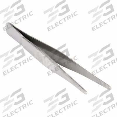 MABIS Thumb Dressing Forcep: Stainless Steel, 5 1/2 in Overall Lg - Metal Medical Tweezers