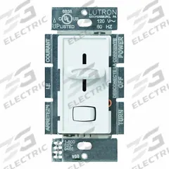LUTRON Lighting Dimmer: Halogen/Incandescent, 1-Pole, 3-Way, 120V AC, 1,000W (Halogen, Incandescent) (MPN S-103PH-WH). Key specifications — Brand: LUTRON; Sub-brand: Skylark; Lighting Technology: Incandescent; Load Rating @ 120V AC: 1,000W (Halogen, Incandescent); Neutral Required: No; Operating Voltage: 120V AC; Series: Skylark.
