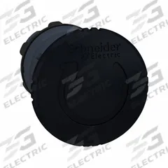SCHNEIDER Mushroom Head Push Button: Black, 22 mm Mounting Size, Non-Metallic, Maintained (MPN ZB5AS52). Key specifications — Brand: SCHNEIDER; Action: Maintained; Series: XB5; Push Button Material Type: Non-Metallic.