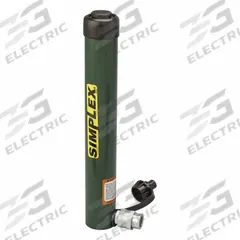 SIMPLEX Cylinder: Single Acting, 10 ton Nominal Capacity, 12 in Nominal Stroke Lg, Steel (MPN R1012). Key specifications — attr98927: SIMPLEX.