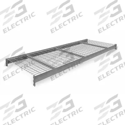 TENNSCO Shelf: 96 in x 36 in, 14 ga Beams, 5 AWG Decking, Galvanized Wire - Wire Decking Bulk Rack Shelf Kits
