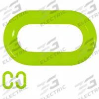 APPROVED VENDOR Chain Link for Plastic Chain Barrier: Green, 1 11/25 in Overall Lg, Polyethylene (MPN 30714-10). Key specifications — Material: Polyethylene.