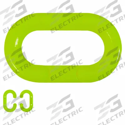 APPROVED VENDOR Chain Link for Plastic Chain Barrier: Green, 1 11/25 in Overall Lg - Master Chain Links for Plastic Chain Barriers