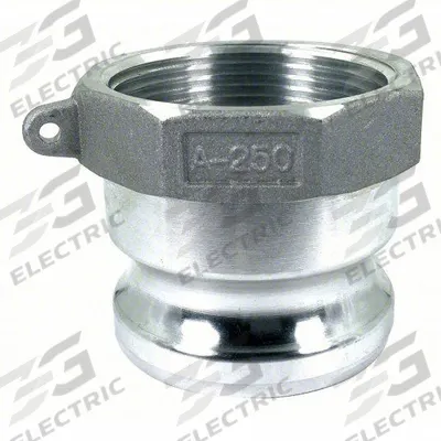 APPROVED VENDOR Cam and Groove Adapter: 2 1/2 in Coupling Size, 2 1/2 in Hose Fitting Size - Type A Aluminum Cam & Groove Fittings