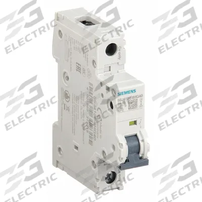 Siemens Miniature Circuit Breaker: 6 A Amps, 60V DC, 14kA at 240V AC, Screw Clamp - B-Curve, 1-Pole UL489 DIN Rail-Mount Miniature Circuit Breakers