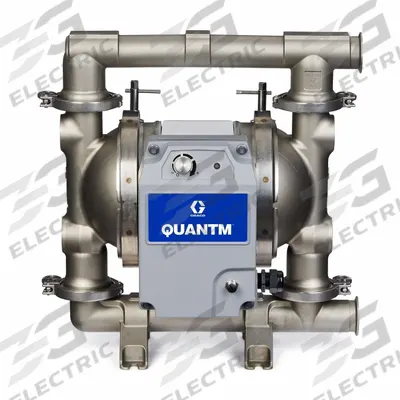 GRACO Electric Diaphragm Pump: Stainless Steel Body, Three Phase, 240V AC, 2 in - FDA-Compliant EODD Pumps